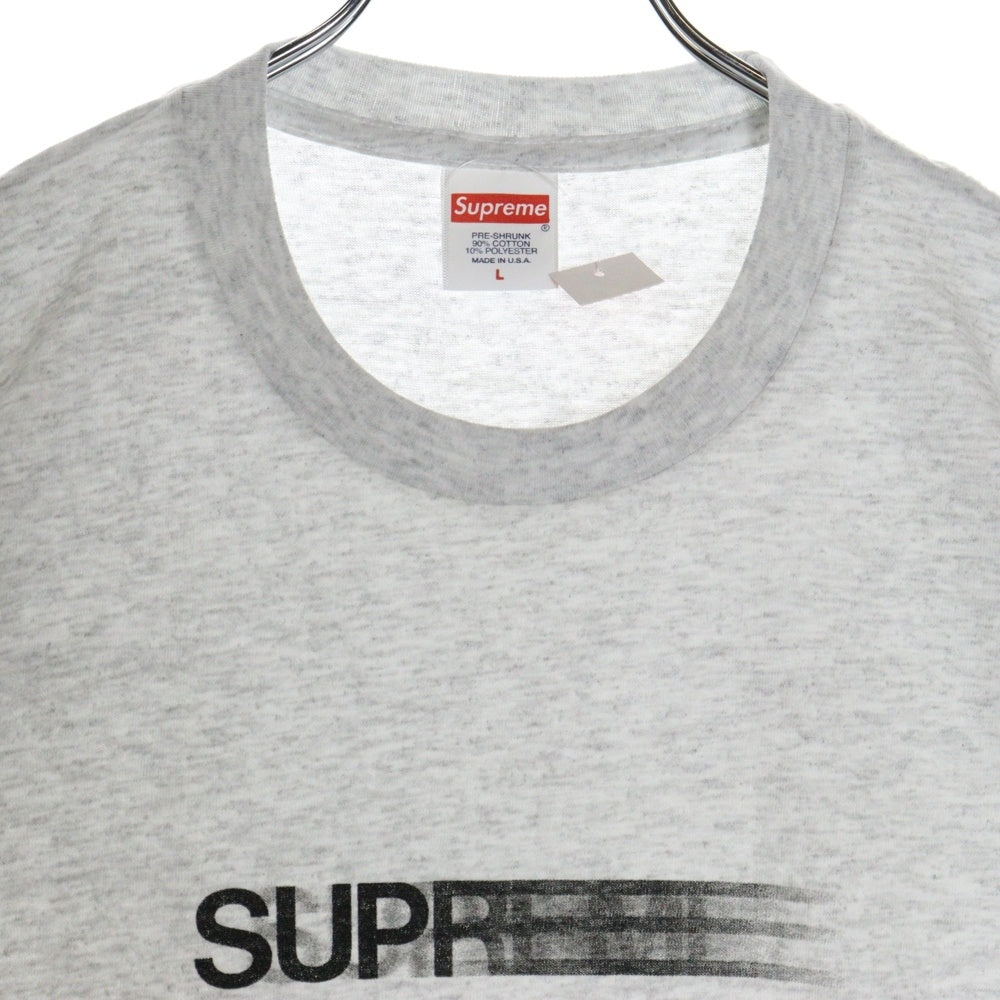 SUPREME(シュプリーム) 23SS Motion Logo Tee モーション ロゴ プリント クルーネック 半袖Tシャツ カットソー ライトグレー