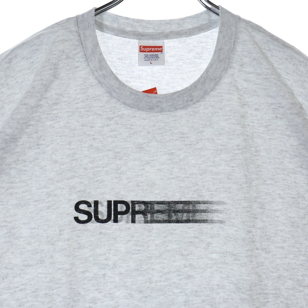 SUPREME(シュプリーム) 23SS Motion Logo Tee モーション ロゴ プリント クルーネック 半袖Tシャツ カットソー ライトグレー