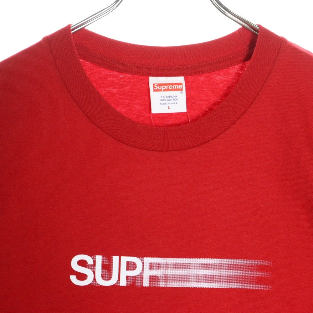 SUPREME(シュプリーム) 23SS Motion Logo Tee モーション ロゴ プリント クルーネック 半袖Tシャツ カットソー レッド