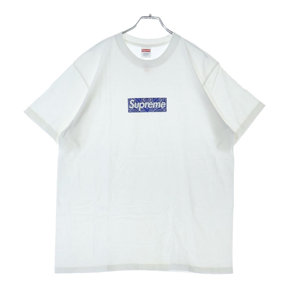 SUPREME(シュプリーム) 19AW Bandana Box Logo Tee バンダナ ボックスロゴ プリント クルーネック 半袖Tシャツ カットソー ホワイト