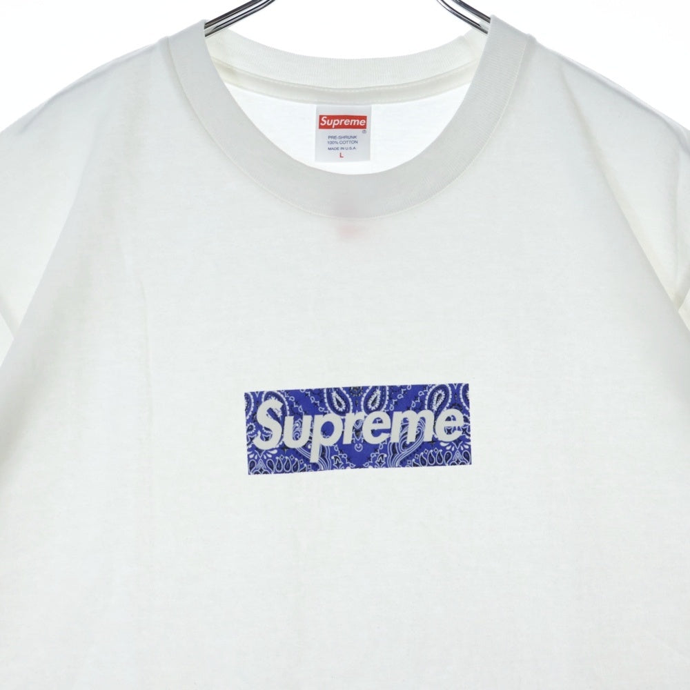 SUPREME(シュプリーム) 19AW Bandana Box Logo Tee バンダナ ボックスロゴ プリント クルーネック 半袖Tシャツ カットソー ホワイト