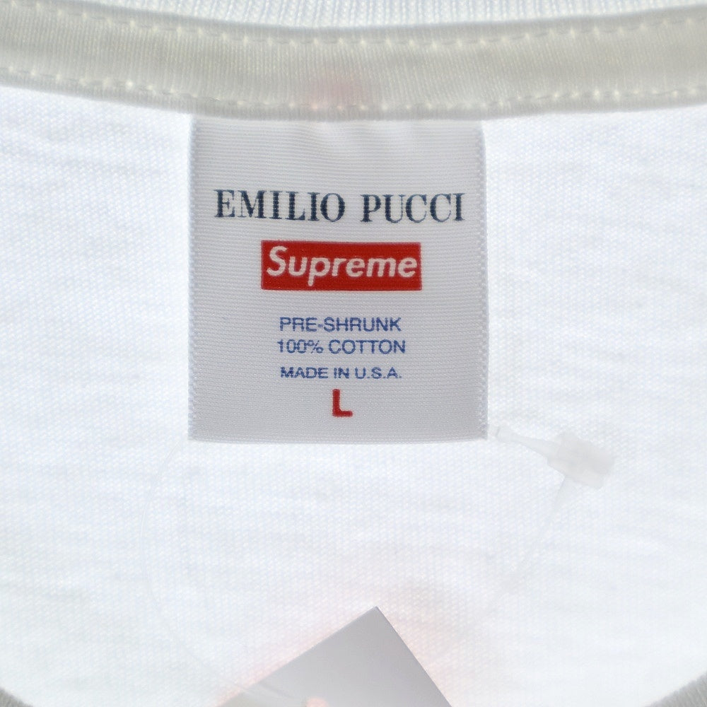 SUPREME(シュプリーム) 21SS × Emilio Pucci Box Logo Tee エミリオ・プッチ ボックスロゴ クルーネック 半袖Tシャツ カットソー ホワイト