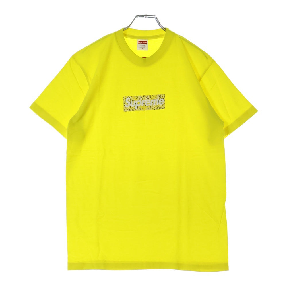SUPREME(シュプリーム) 19AW Bandana Box Logo Tee バンダナ ボックスロゴ プリント クルーネック 半袖Tシャツ カットソー イエロー