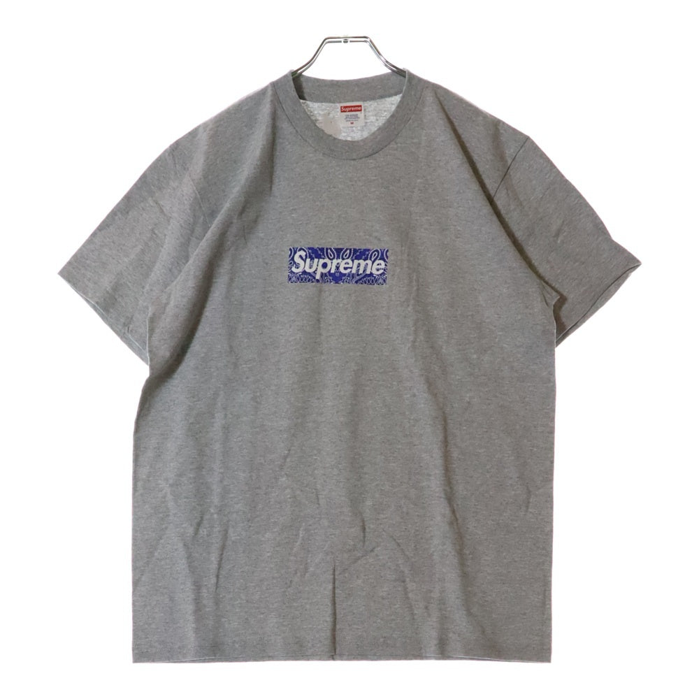 SUPREME(シュプリーム) 19AW Bandana Box Logo Tee バンダナ ボックスロゴ プリント クルーネック 半袖Tシャツ カットソー グレー