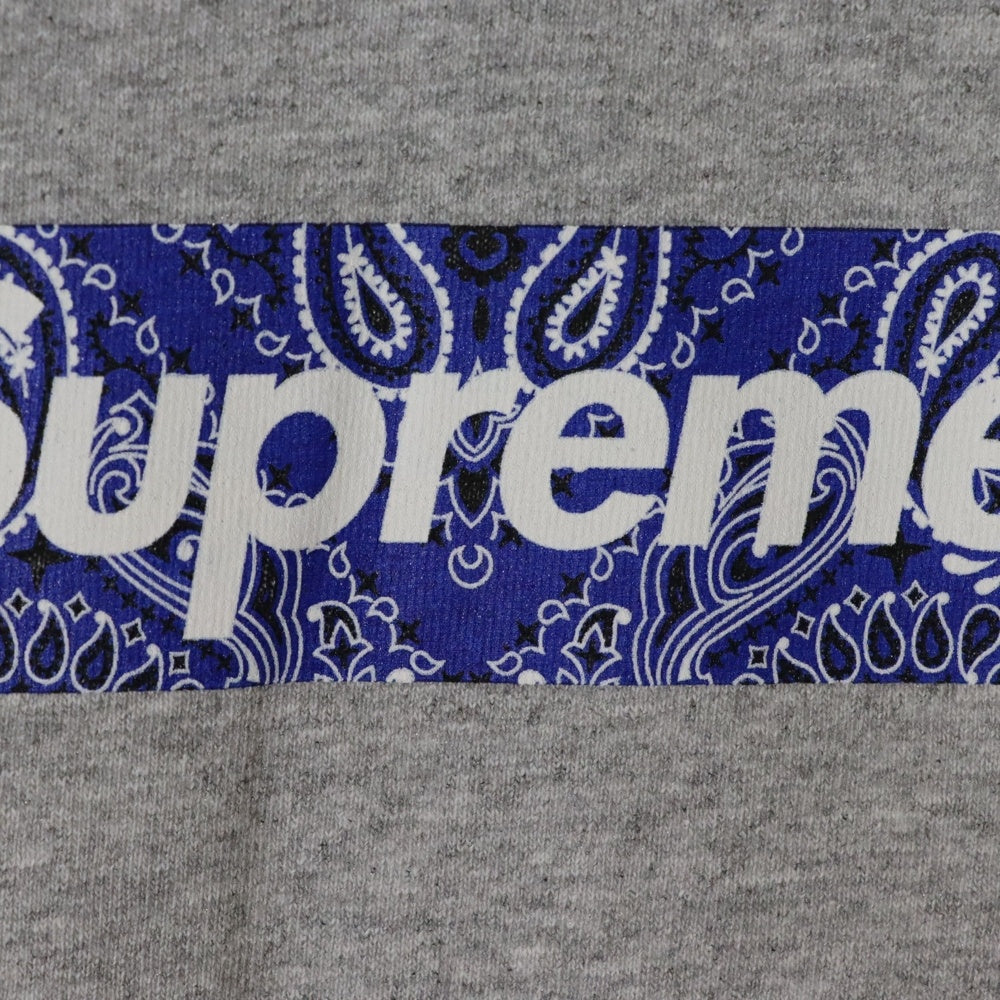 SUPREME(シュプリーム) 19AW Bandana Box Logo Tee バンダナ ボックスロゴ プリント クルーネック 半袖Tシャツ カットソー グレー