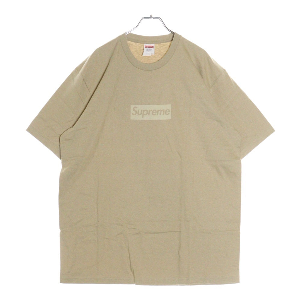 SUPREME(シュプリーム) 23SS Tonal Box Logo Tee トーナル ボックスロゴ プリント クルーネック 半袖Tシャツ カットソー ベージュ