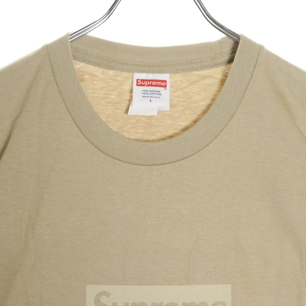 SUPREME(シュプリーム) 23SS Tonal Box Logo Tee トーナル ボックスロゴ プリント クルーネック 半袖Tシャツ カットソー ベージュ