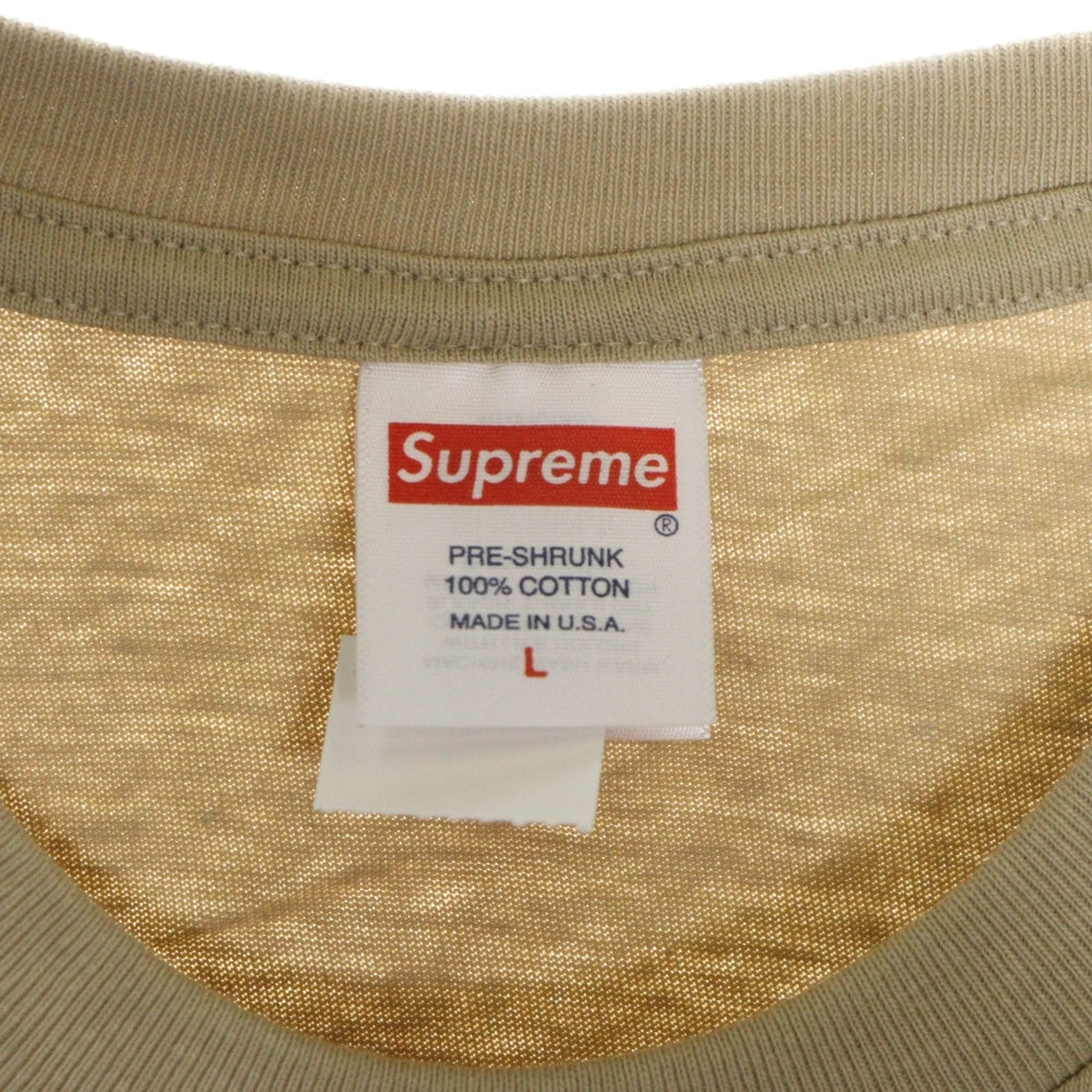 SUPREME(シュプリーム) 23SS Tonal Box Logo Tee トーナル ボックスロゴ プリント クルーネック 半袖Tシャツ カットソー ベージュ