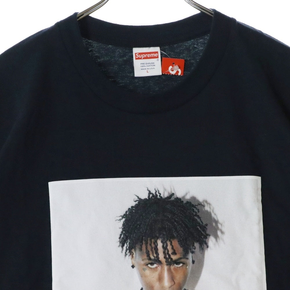 SUPREME(シュプリーム) 23AW NBA Young Boy Tee ヤングボーイ フォトプリント クルーネック 半袖Tシャツ カットソー ネイビー