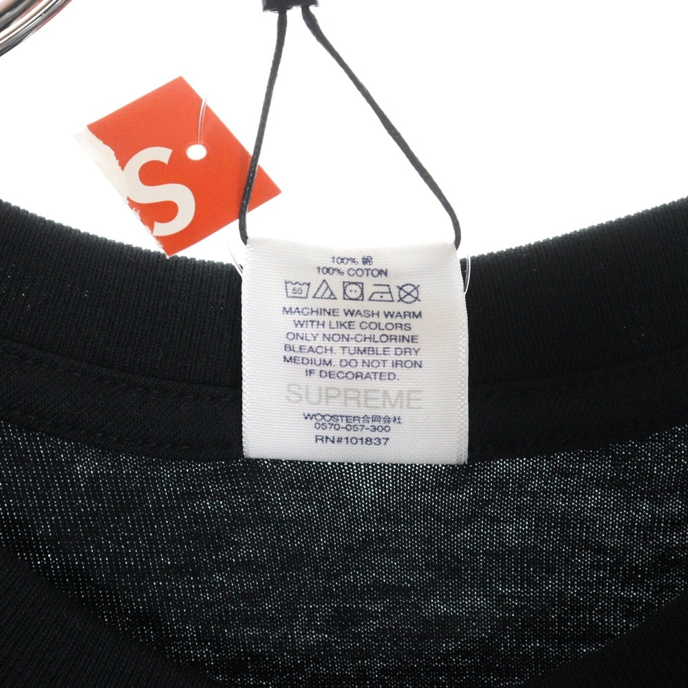 SUPREME(シュプリーム) 22S × Burberry Box Logo Tee バーバリー ボックスロゴ クルーネック 半袖Tシャツ カットソー ブラック