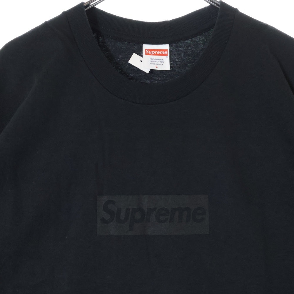 SUPREME(シュプリーム) 23SS Tonal Box Logo Tee トーナル ボックスロゴ プリント クルーネック 半袖Tシャツ カットソー ブラック