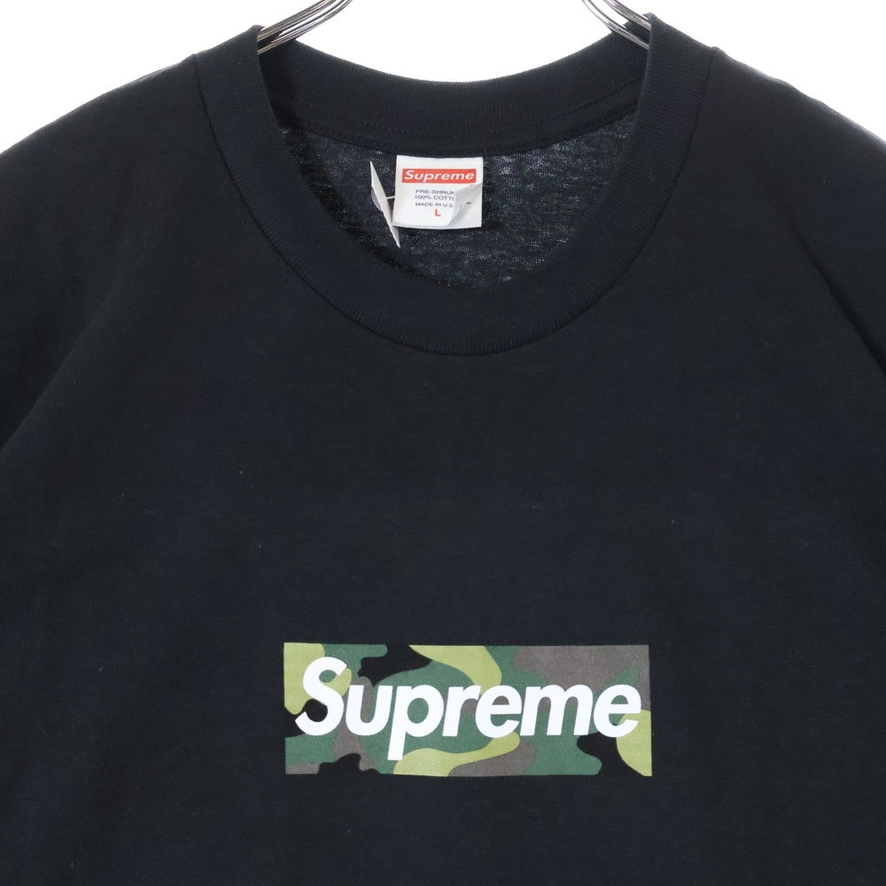 SUPREME(シュプリーム) 23AW Box Logo Tee Camo カモフラージュ 迷彩 ボックスロゴ クルーネック 半袖Tシャツ カットソー ブラック