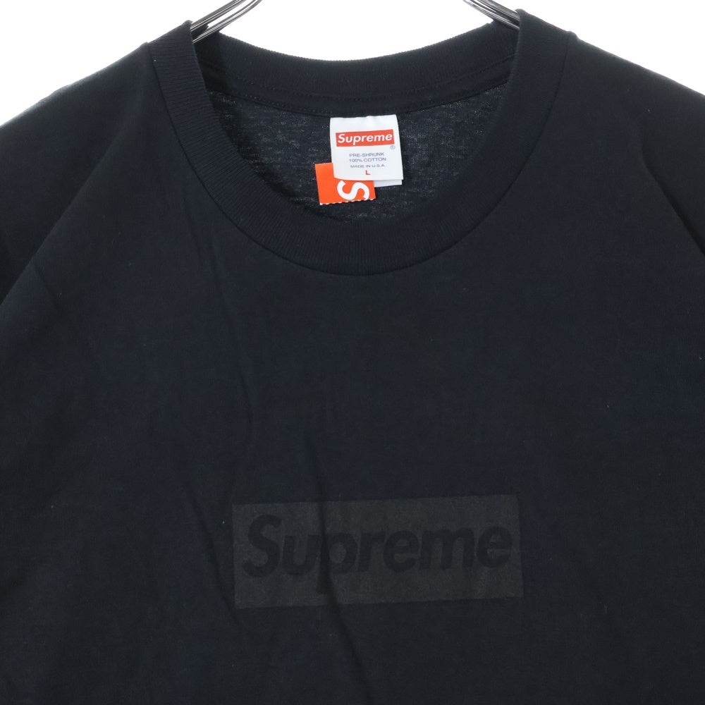 SUPREME(シュプリーム) 23SS Tonal Box Logo Tee トーナル ボックスロゴ プリント クルーネック 半袖Tシャツ カットソー ブラック