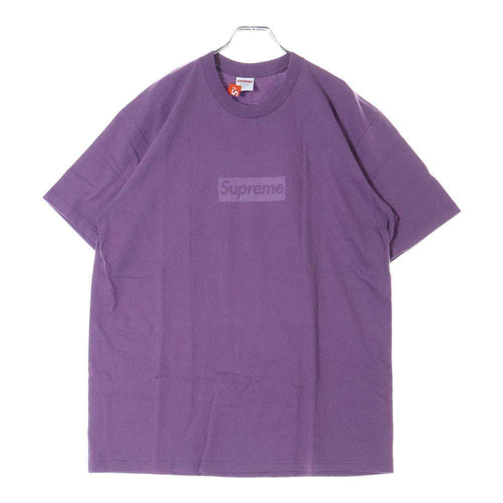 SUPREME(シュプリーム) 23SS Tonal Box Logo Tee トーナル ボックスロゴ プリント クルーネック 半袖Tシャツ カットソー パープル