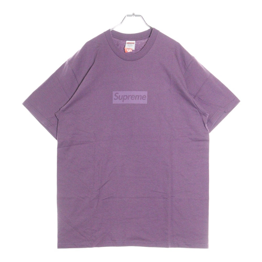 SUPREME(シュプリーム) 23SS Tonal Box Logo Tee トーナル ボックスロゴ プリント クルーネック 半袖Tシャツ カットソー パープル