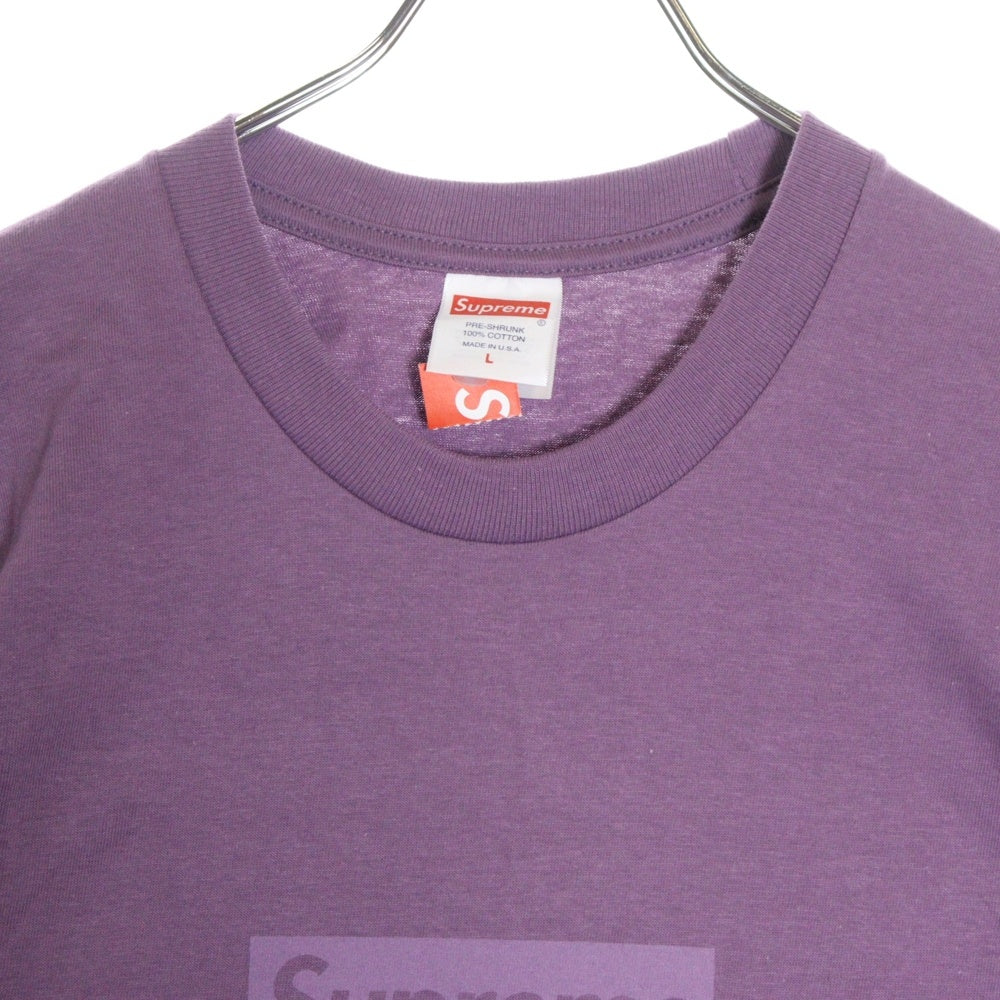 SUPREME(シュプリーム) 23SS Tonal Box Logo Tee トーナル ボックスロゴ プリント クルーネック 半袖Tシャツ カットソー パープル