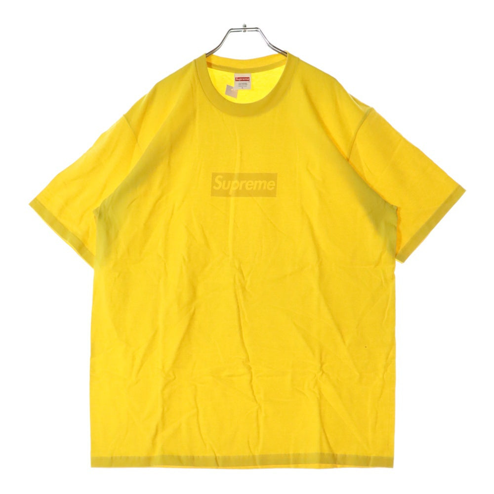 SUPREME(シュプリーム) 23SS Tonal Box Logo Tee トーナル ボックスロゴ プリント クルーネック 半袖Tシャツ カットソー イエロー