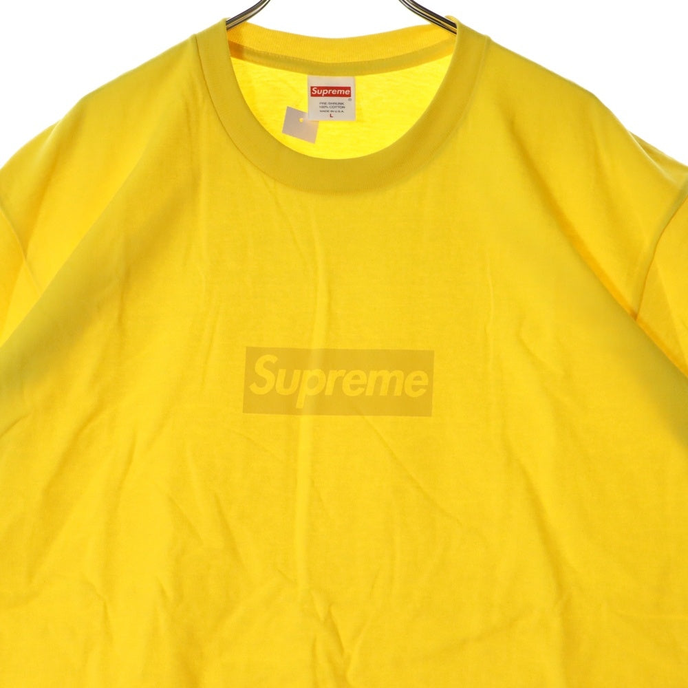 SUPREME(シュプリーム) 23SS Tonal Box Logo Tee トーナル ボックスロゴ プリント クルーネック 半袖Tシャツ カットソー イエロー
