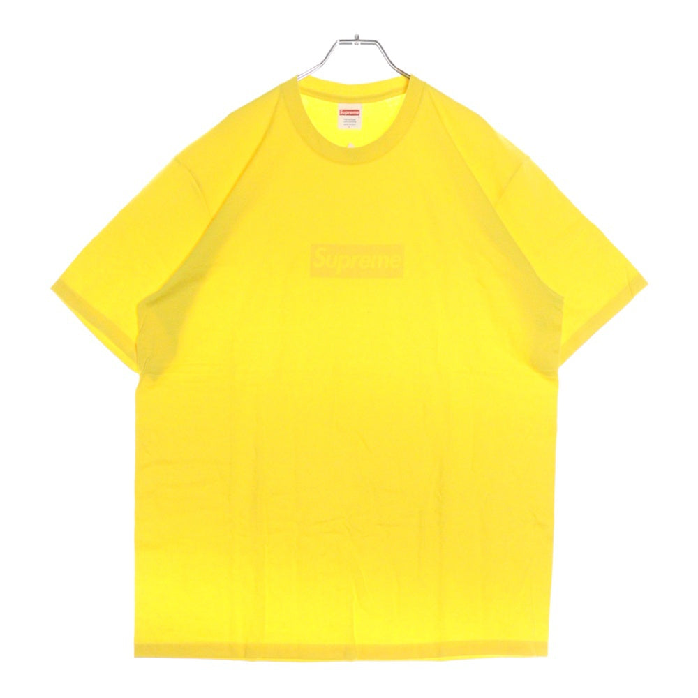 SUPREME(シュプリーム) 23SS Tonal Box Logo Tee トーナル ボックスロゴ プリント クルーネック 半袖Tシャツ カットソー イエロー