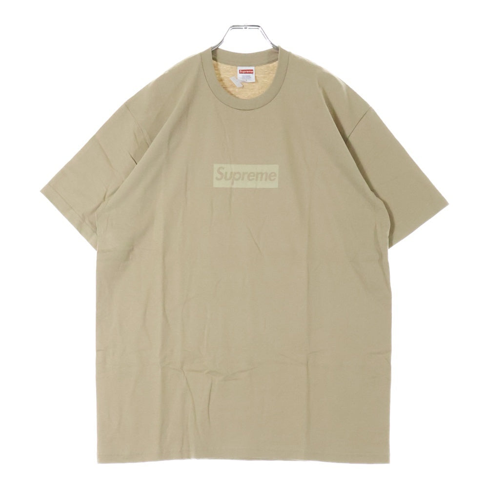SUPREME(シュプリーム) 23SS Tonal Box Logo Tee トーナル ボックスロゴ プリント クルーネック 半袖Tシャツ カットソー ベージュ