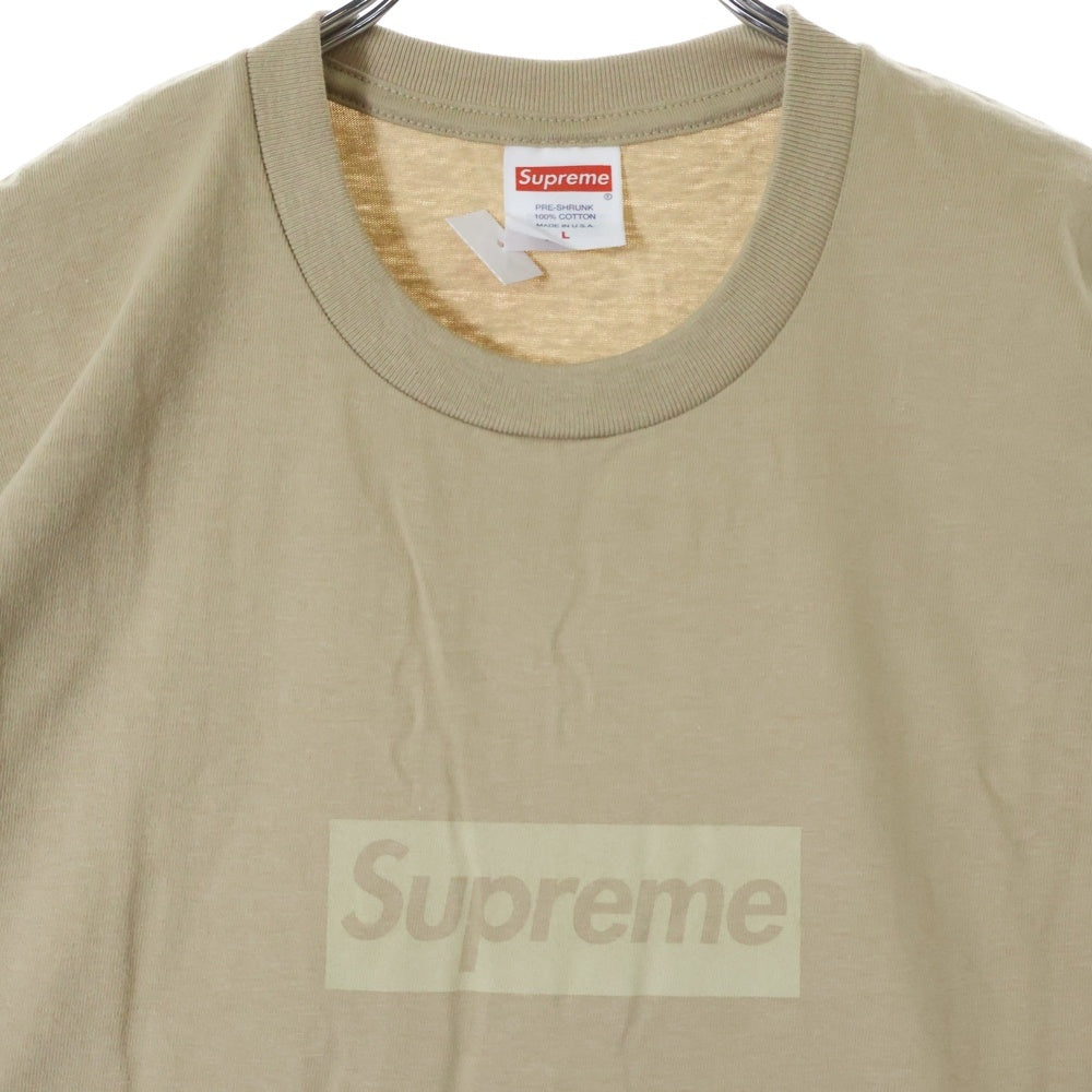 SUPREME(シュプリーム) 23SS Tonal Box Logo Tee トーナル ボックスロゴ プリント クルーネック 半袖Tシャツ カットソー ベージュ