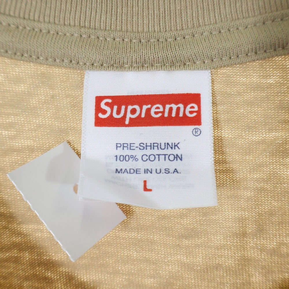 SUPREME(シュプリーム) 23SS Tonal Box Logo Tee トーナル ボックスロゴ プリント クルーネック 半袖Tシャツ カットソー ベージュ