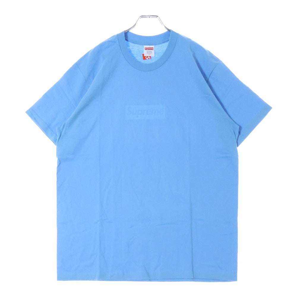 SUPREME(シュプリーム) 23SS Tonal Box Logo Tee トーナル ボックスロゴ プリント クルーネック 半袖Tシャツ カットソー ライトブルー