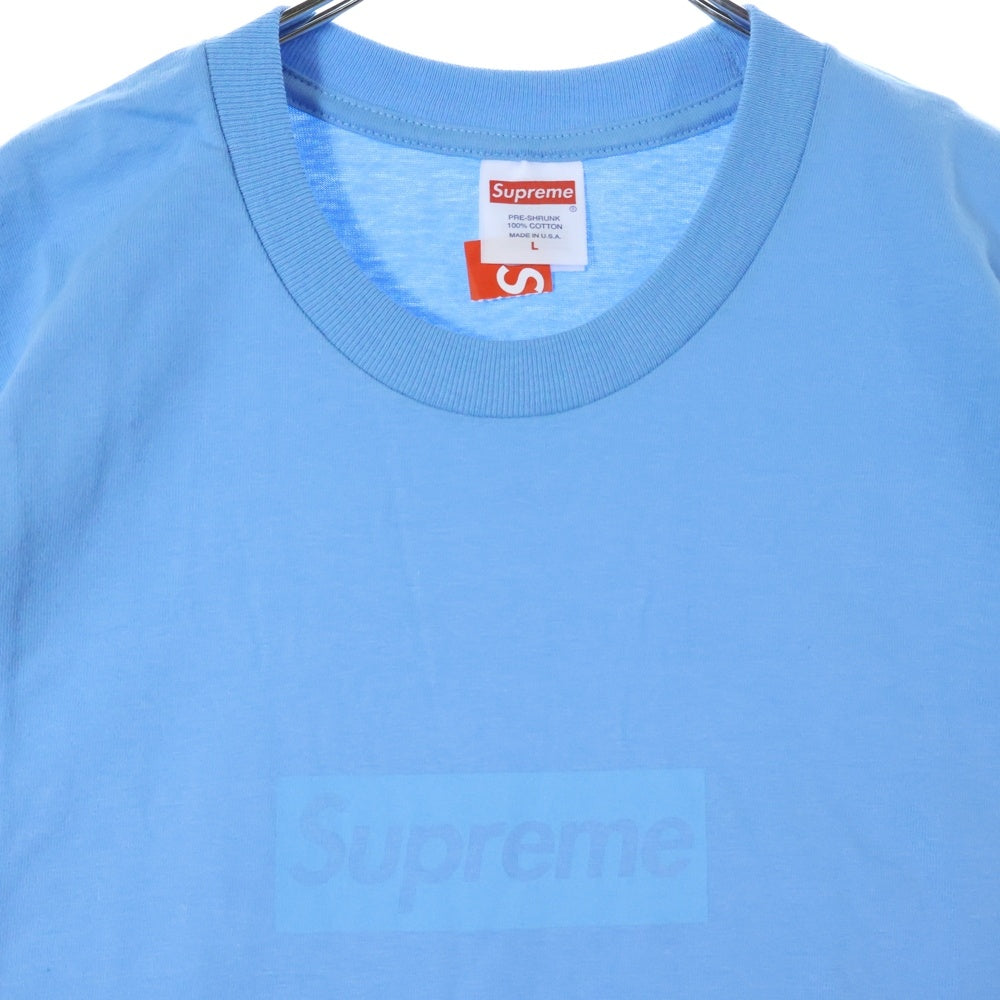 SUPREME(シュプリーム) 23SS Tonal Box Logo Tee トーナル ボックスロゴ プリント クルーネック 半袖Tシャツ カットソー ライトブルー