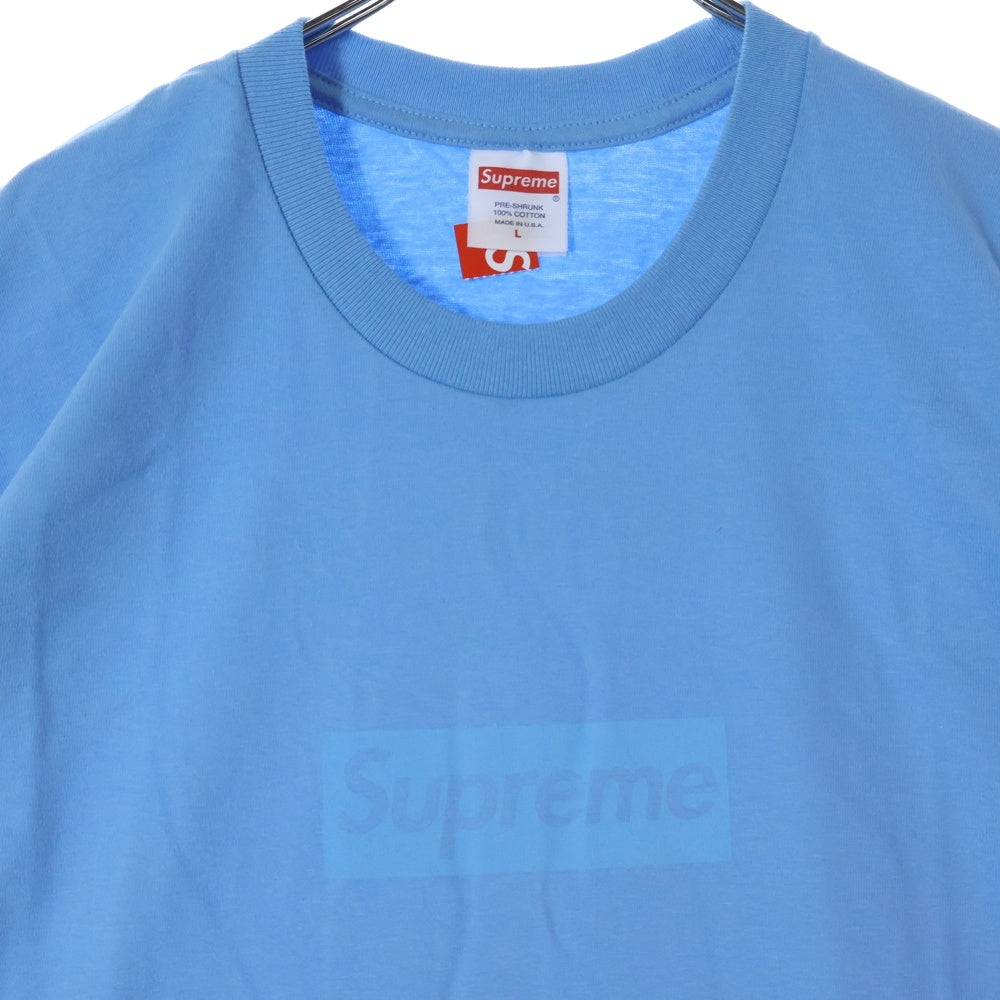 SUPREME(シュプリーム) 23SS Tonal Box Logo Tee トーナル ボックスロゴ プリント クルーネック 半袖Tシャツ カットソー ライトブルー