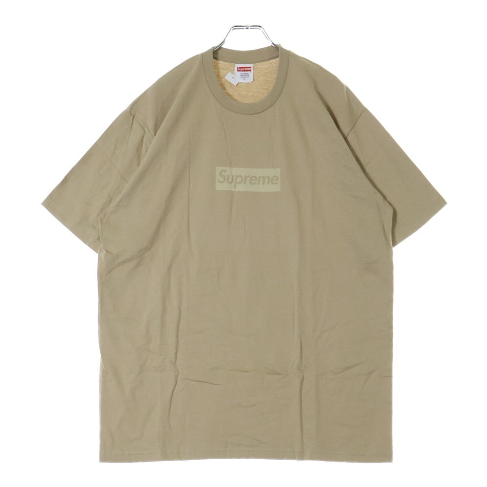 SUPREME(シュプリーム) 23SS Tonal Box Logo Tee トーナル ボックスロゴ プリント クルーネック 半袖Tシャツ カットソー ベージュ