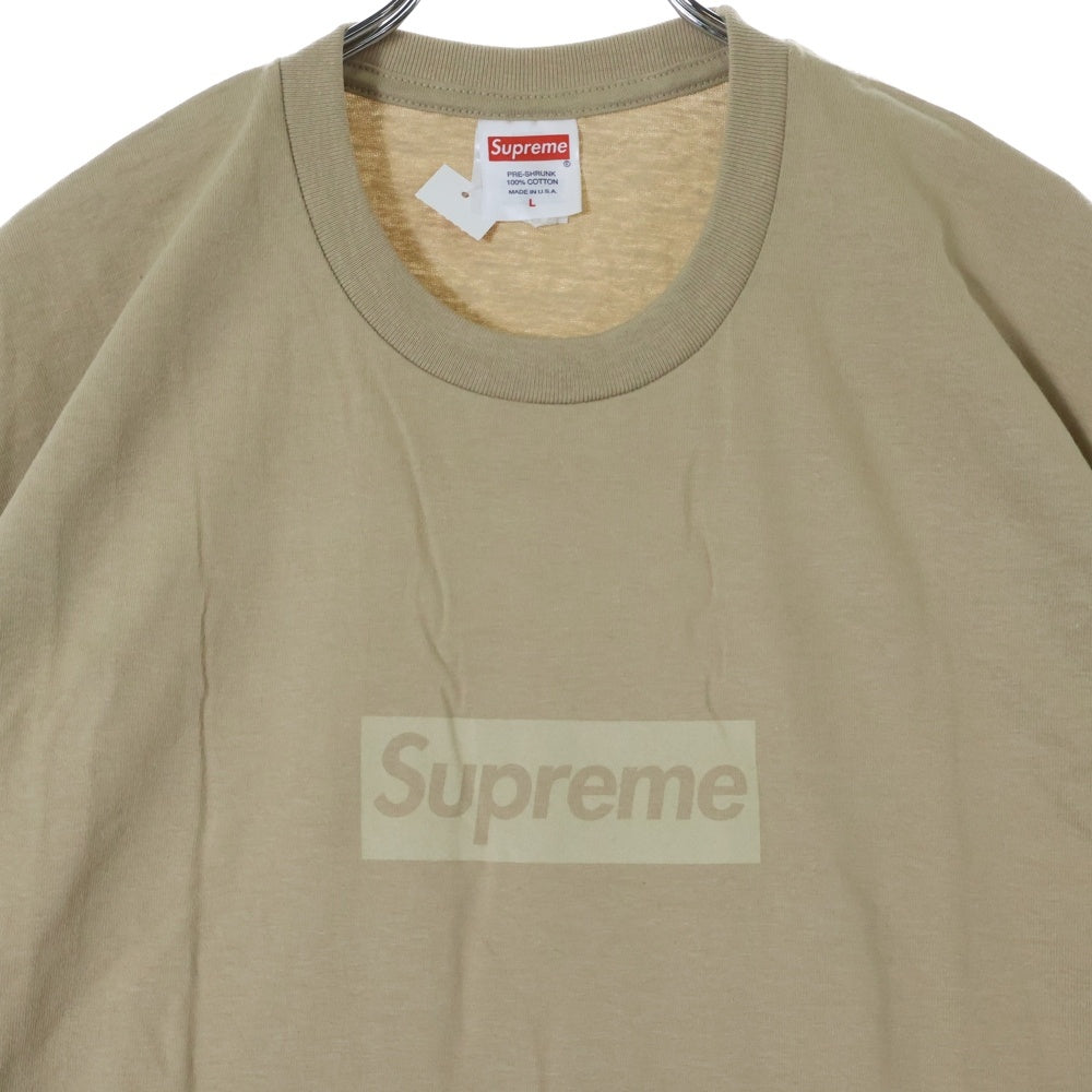 SUPREME(シュプリーム) 23SS Tonal Box Logo Tee トーナル ボックスロゴ プリント クルーネック 半袖Tシャツ カットソー ベージュ