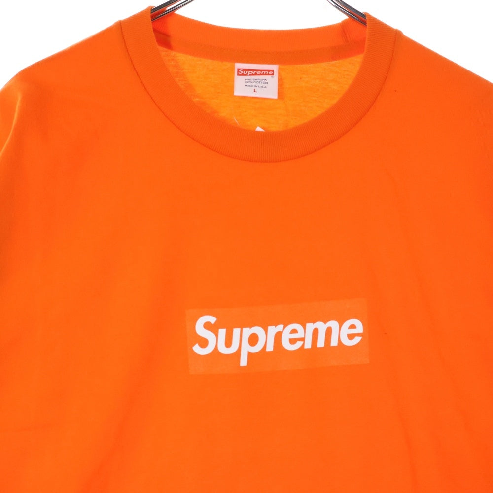 SUPREME(シュプリーム) 20AW Box Logo L/S Tee ボックスロゴ クルーネック ロングスリーブ 長袖Tシャツ オレンジ