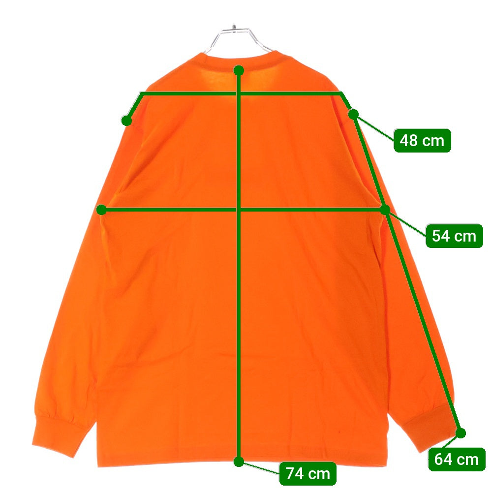 SUPREME(シュプリーム) 20AW Box Logo L/S Tee ボックスロゴ クルーネック ロングスリーブ 長袖Tシャツ オレンジ