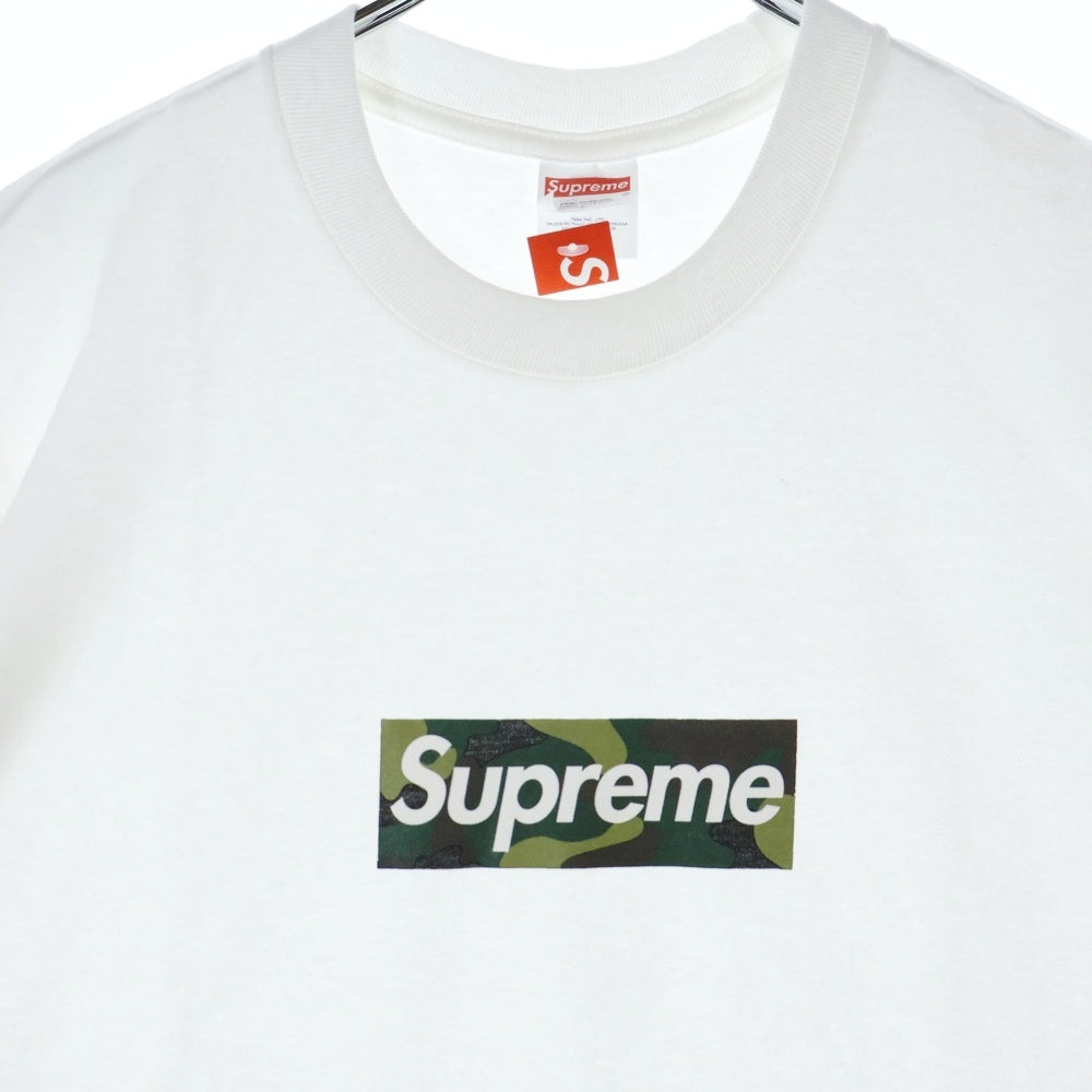 SUPREME(シュプリーム) 23AW Box Logo Tee Camo カモフラージュ 迷彩 ボックスロゴ クルーネック 半袖Tシャツ カットソー ホワイト