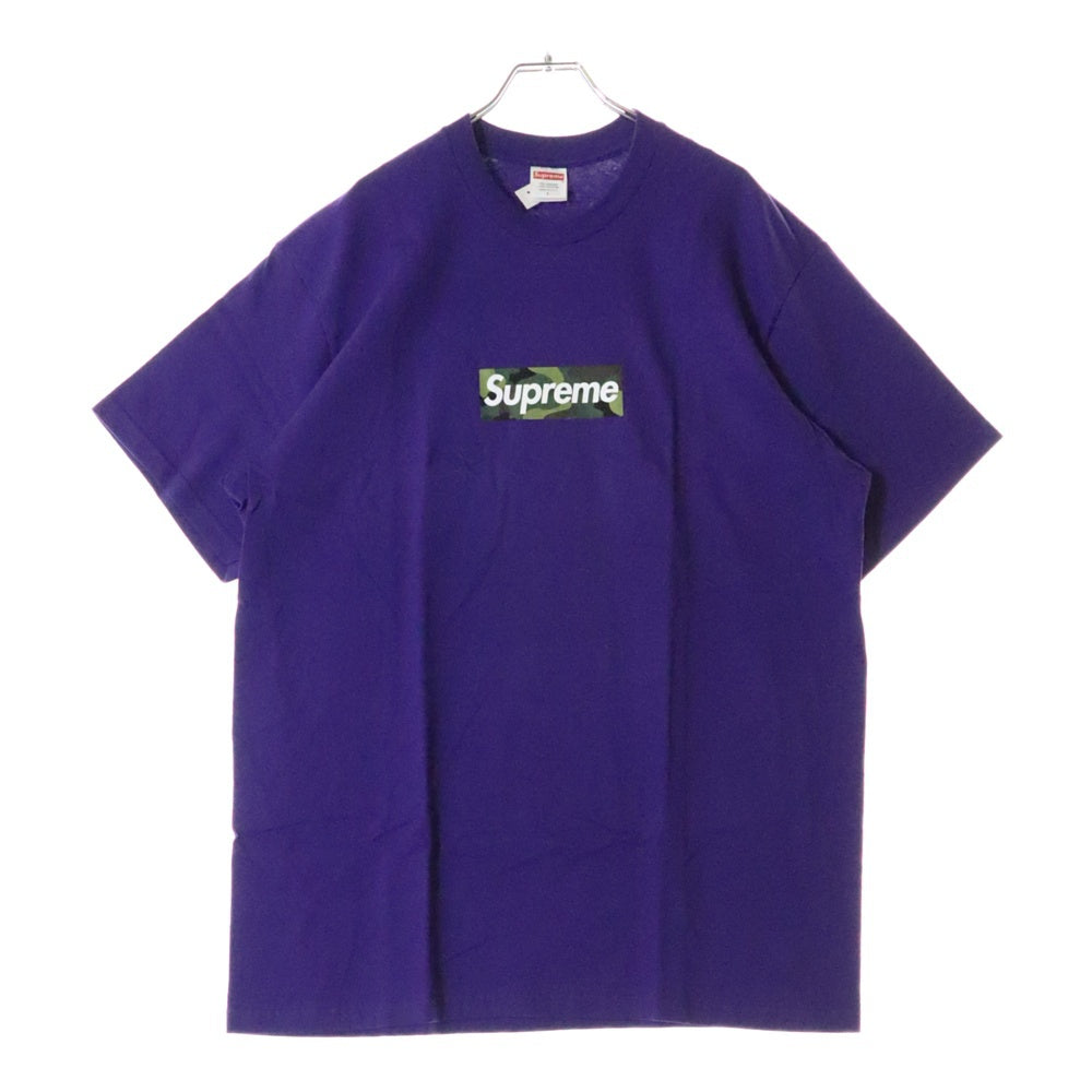 SUPREME(シュプリーム) 23AW Box Logo Tee Camo カモフラージュ 迷彩 ボックスロゴ クルーネック 半袖Tシャツ カットソー パープル