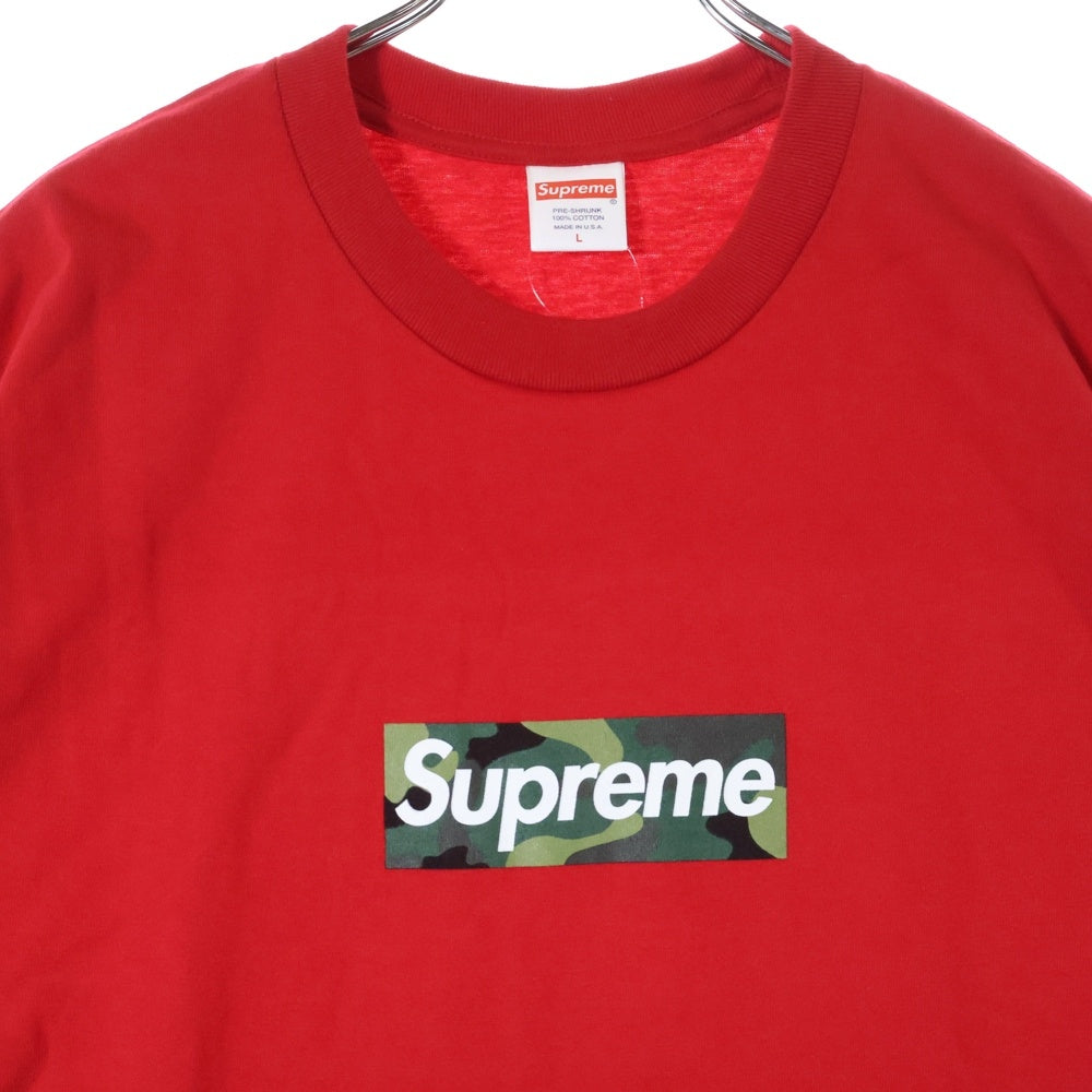 SUPREME(シュプリーム) 23AW Box Logo Tee Camo カモフラージュ 迷彩 ボックスロゴ クルーネック 半袖Tシャツ カットソー レッド