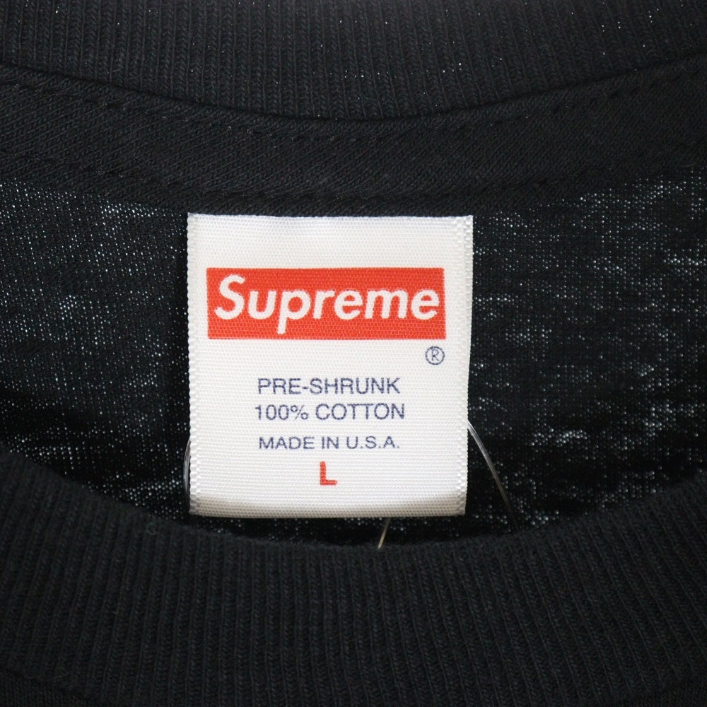 SUPREME(シュプリーム) 21SS×KAWS Chalk Logo Tee カウズ チョーク ボックスロゴ クルーネック 半袖Tシャツ カットソー ブラック