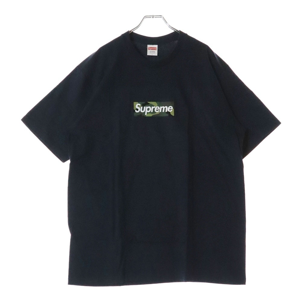 SUPREME(シュプリーム) 23AW Box Logo Tee Camo カモフラージュ 迷彩 ボックスロゴ クルーネック 半袖Tシャツ カットソー ネイビー
