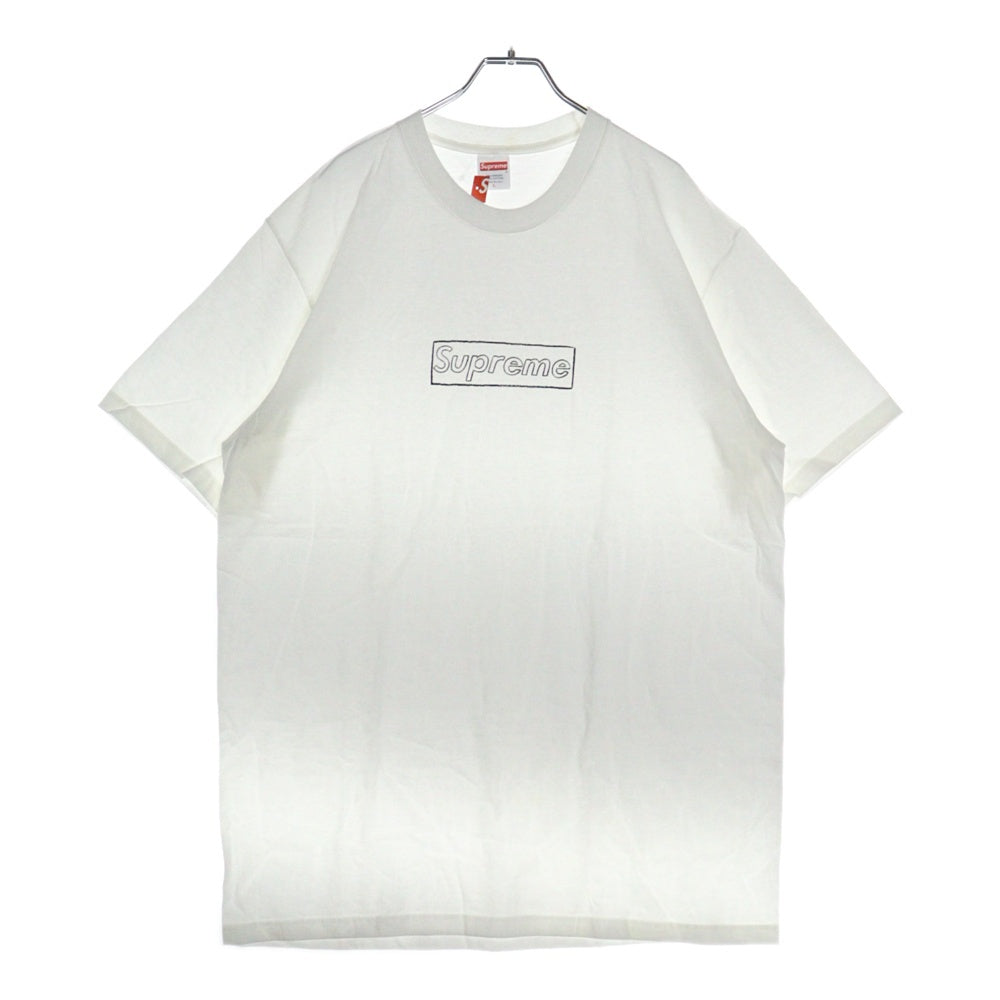 SUPREME(シュプリーム) 21SS×KAWS Chalk Logo Tee カウズ チョーク ボックスロゴ クルーネック 半袖Tシャツ カットソー ホワイト
