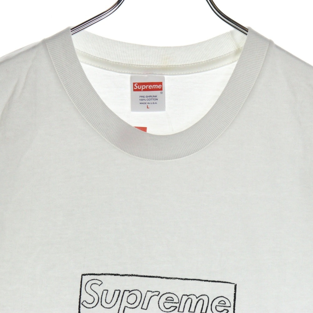 SUPREME(シュプリーム) 21SS×KAWS Chalk Logo Tee カウズ チョーク ボックスロゴ クルーネック 半袖Tシャツ カットソー ホワイト