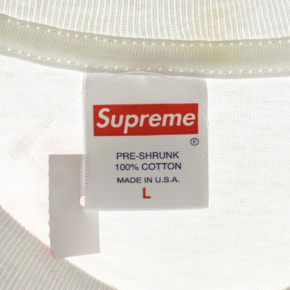 SUPREME(シュプリーム) 21SS×KAWS Chalk Logo Tee カウズ チョーク ボックスロゴ クルーネック 半袖Tシャツ カットソー ホワイト