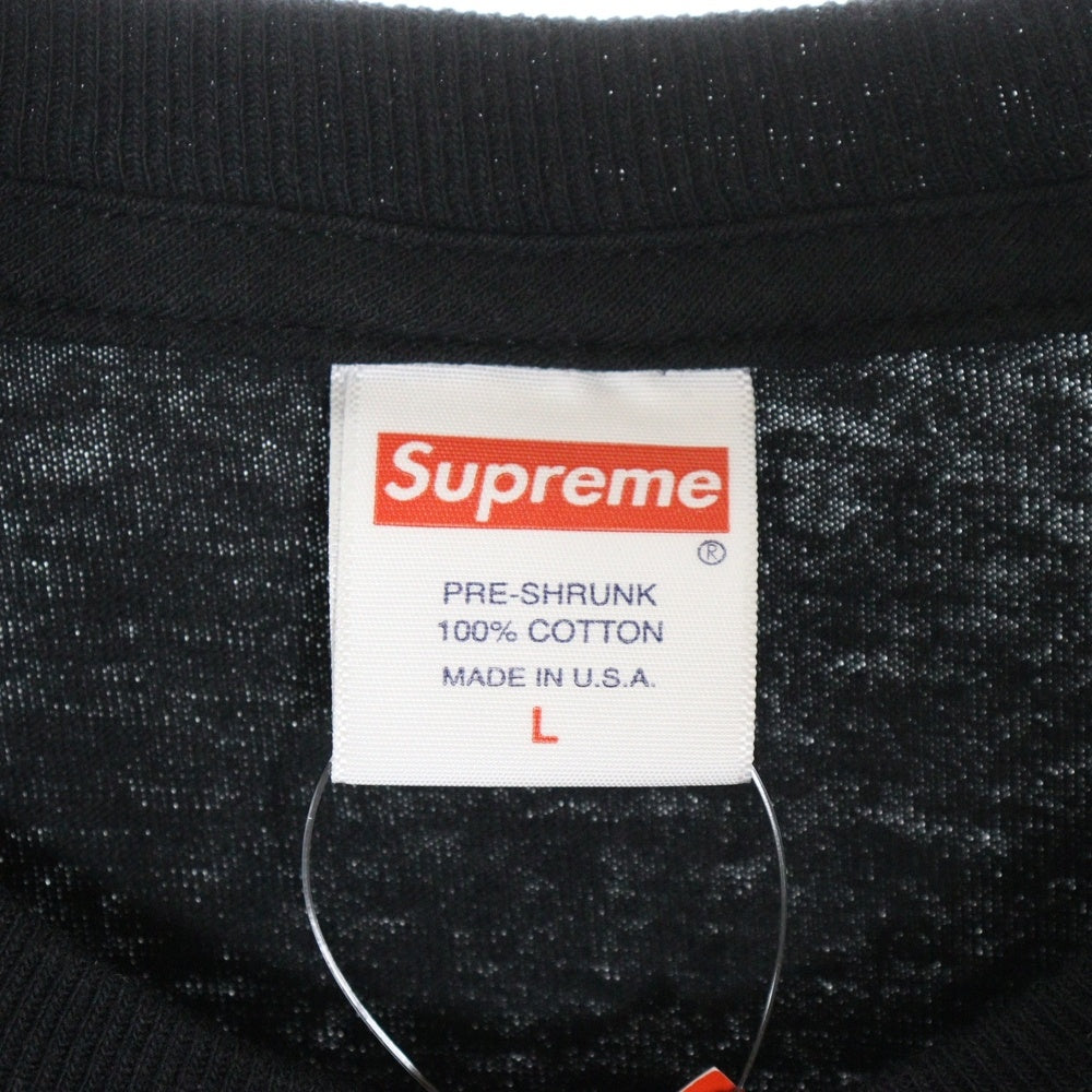 SUPREME(シュプリーム) 21SS×KAWS Chalk Logo Tee カウズ チョーク ボックスロゴ クルーネック 半袖Tシャツ カットソー ブラック