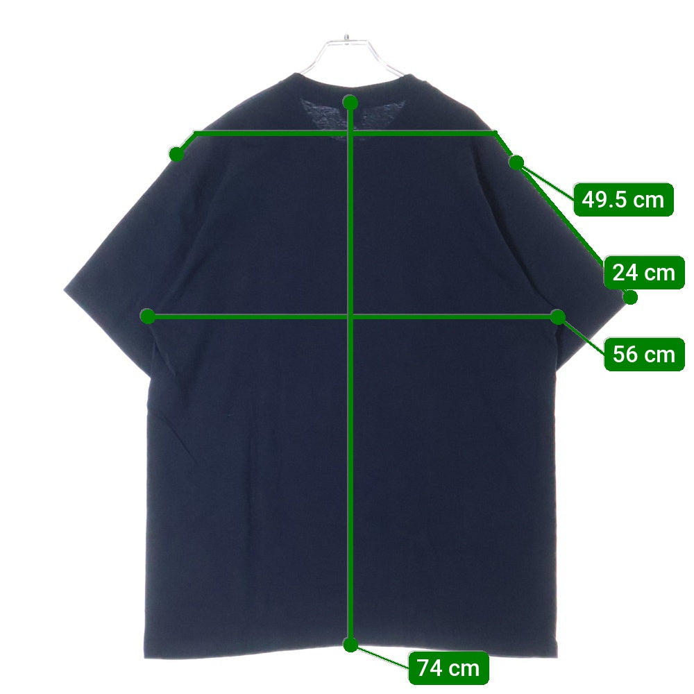 SUPREME(シュプリーム) 21SS×KAWS Chalk Logo Tee カウズ チョーク ボックスロゴ クルーネック 半袖Tシャツ カットソー ネイビー