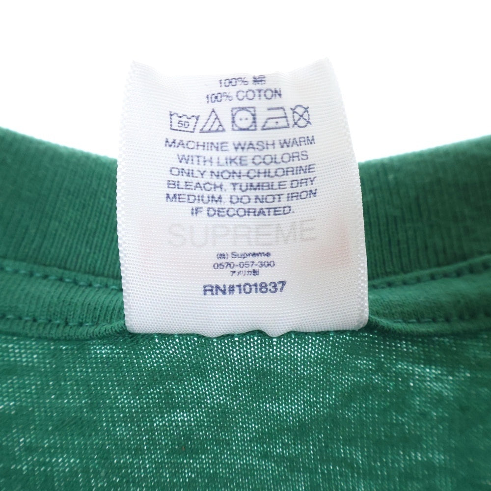 SUPREME(シュプリーム) 21SS×KAWS Chalk Logo Tee カウズ チョーク ボックスロゴ クルーネック 半袖Tシャツ カットソー グリーン