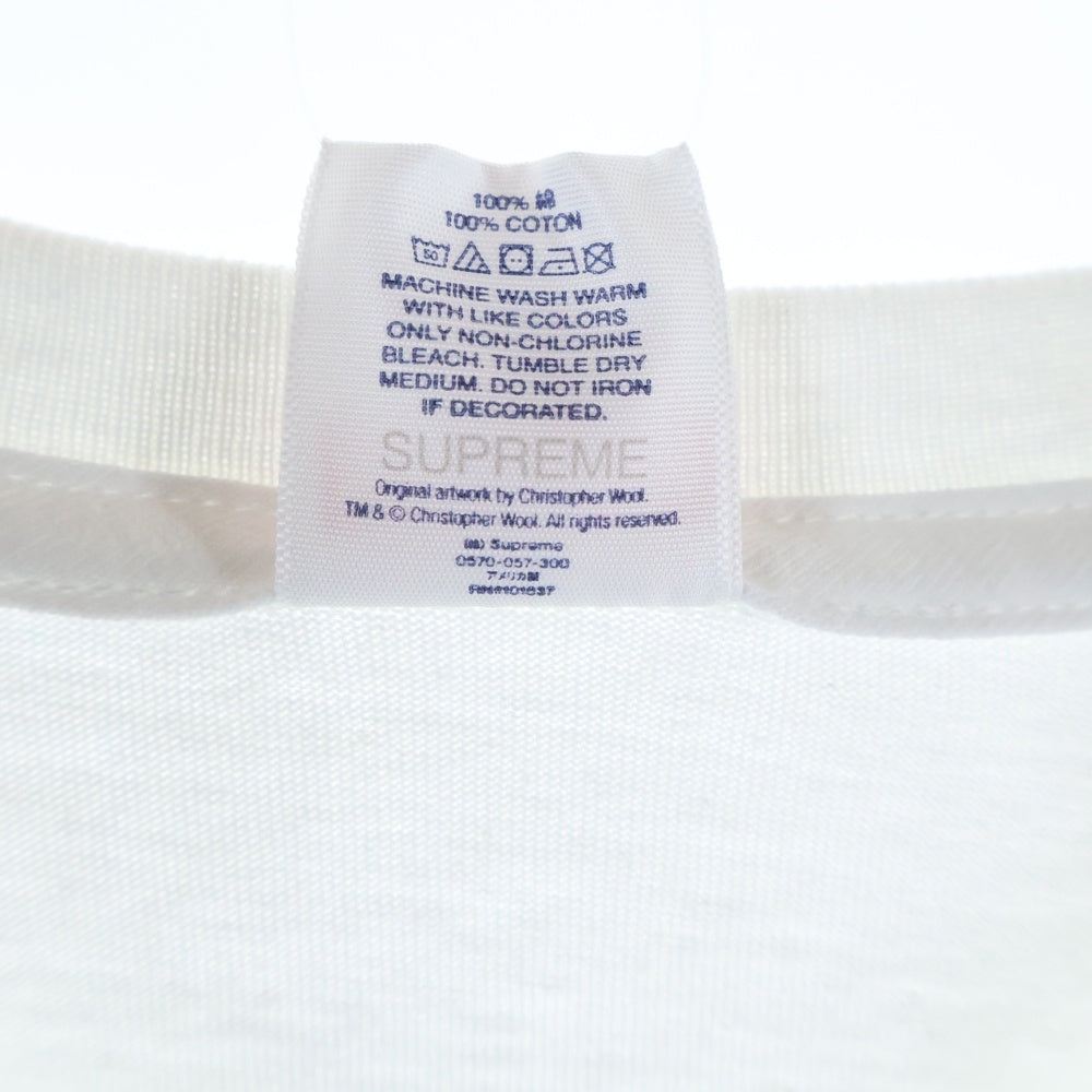 SUPREME(シュプリーム) 21AW Christopher Wool 2001 Tee クリストファー・ウール プリント クルーネック 半袖Tシャツ カットソー ホワイト