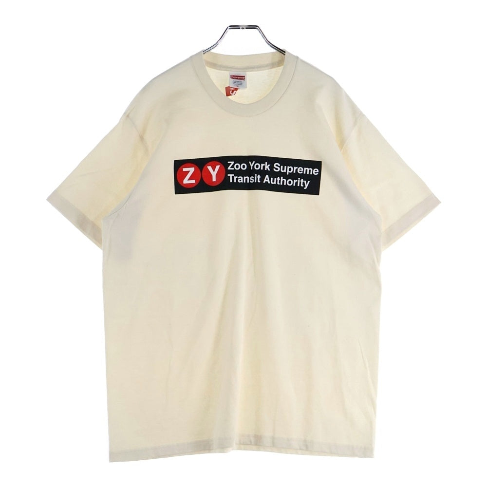 SUPREME(シュプリーム) 25SS Zoo York Transit Tee ズーヨーク トランジット プリント クルーネック 半袖Tシャツ カットソー クリーム