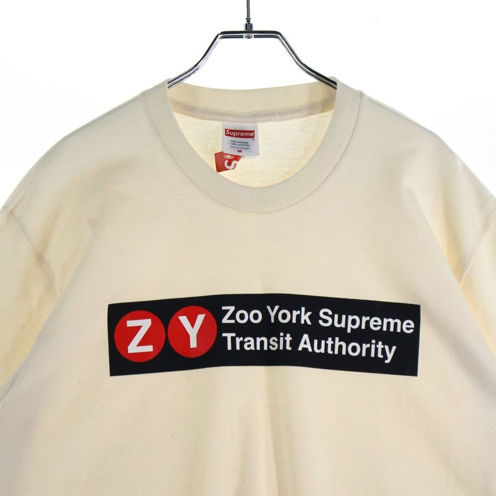 SUPREME(シュプリーム) 25SS Zoo York Transit Tee ズーヨーク トランジット プリント クルーネック 半袖Tシャツ カットソー クリーム