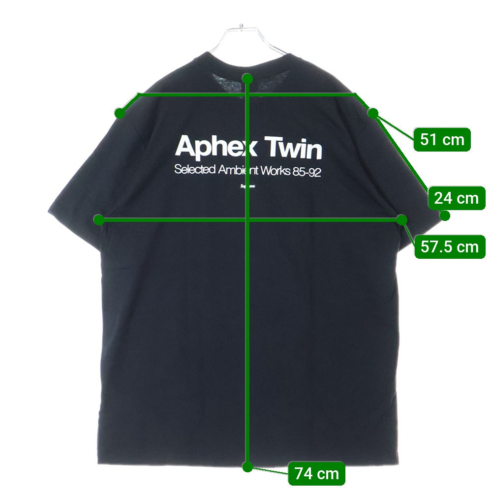 SUPREME(シュプリーム) 25SS Aphex Twin Ambient Works Tee エイフェックス ツイン アンビエントワークス プリント クルーネック 半袖Tシャツ カットソー ブラック