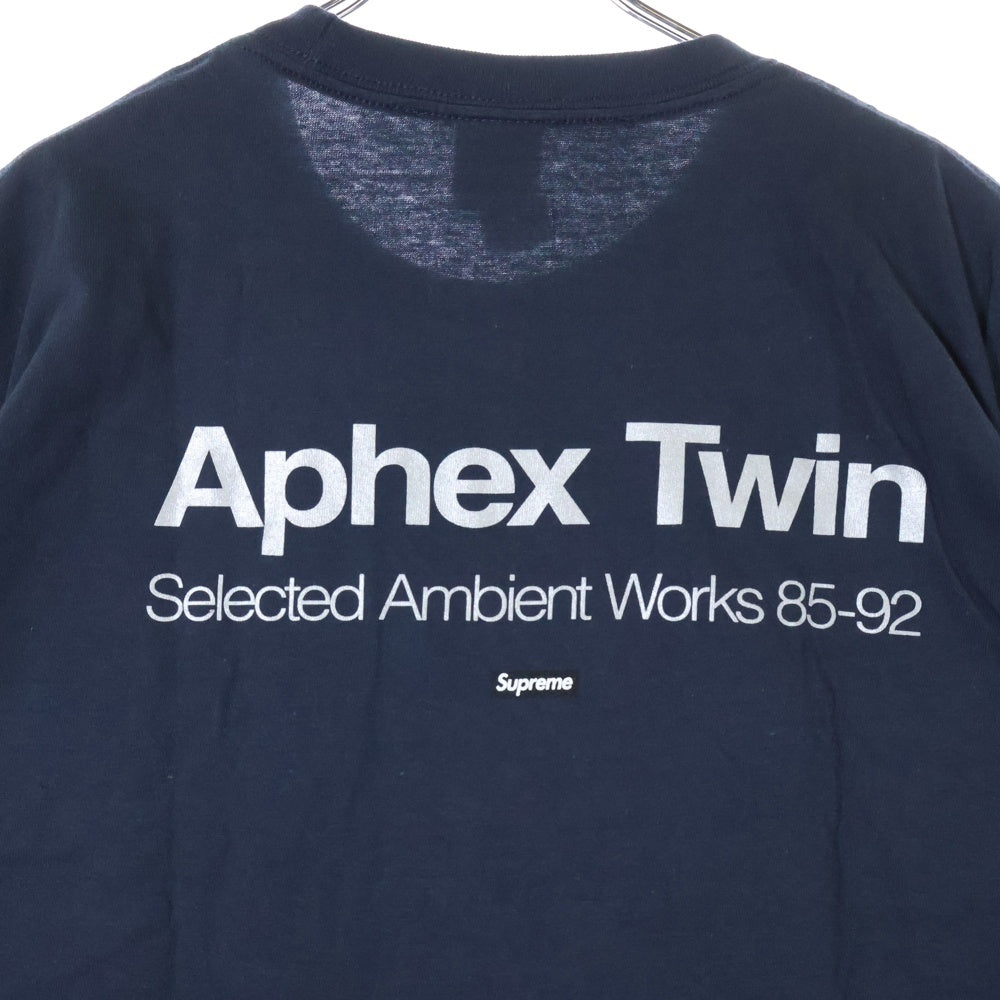 SUPREME(シュプリーム) 25SS Aphex Twin Ambient Works Tee エイフェックス ツイン アンビエントワークス プリント クルーネック 半袖Tシャツ カットソー ネイビー