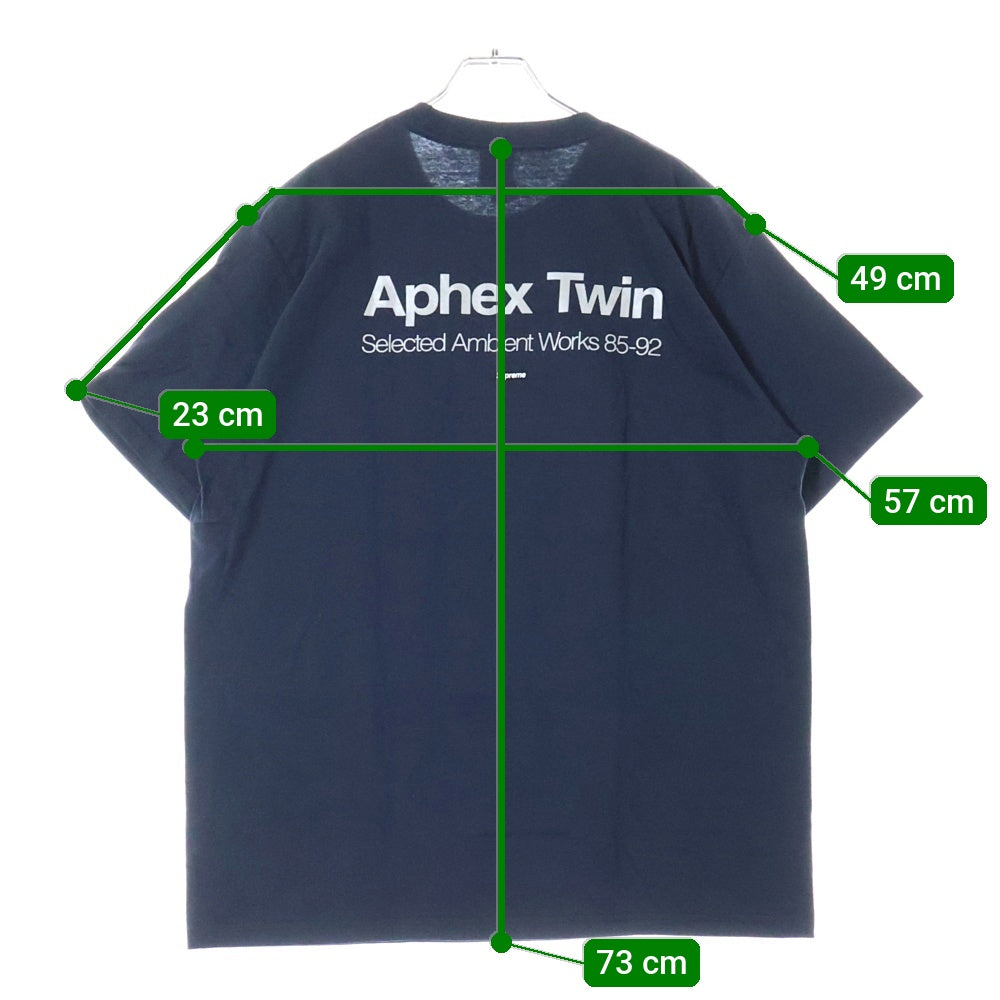 SUPREME(シュプリーム) 25SS Aphex Twin Ambient Works Tee エイフェックス ツイン アンビエントワークス プリント クルーネック 半袖Tシャツ カットソー ネイビー